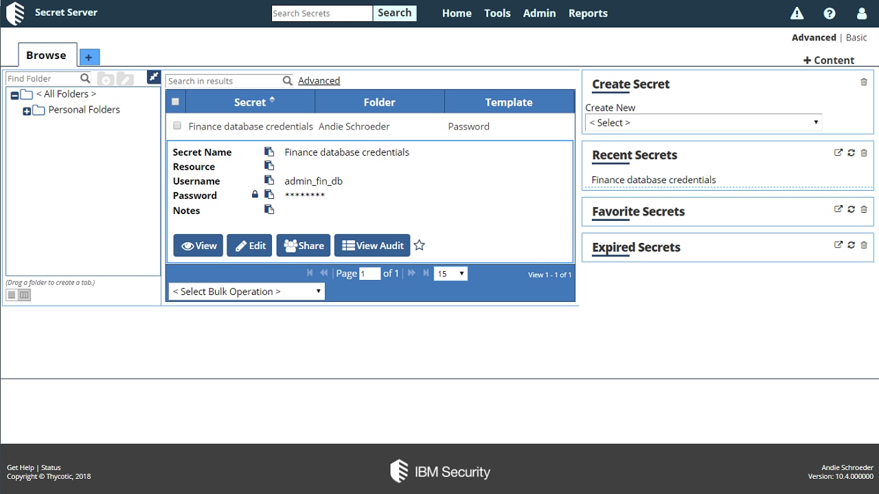 IBM Security Secret Server - Details - India