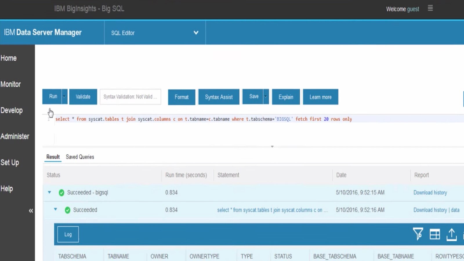Intuitive query editor