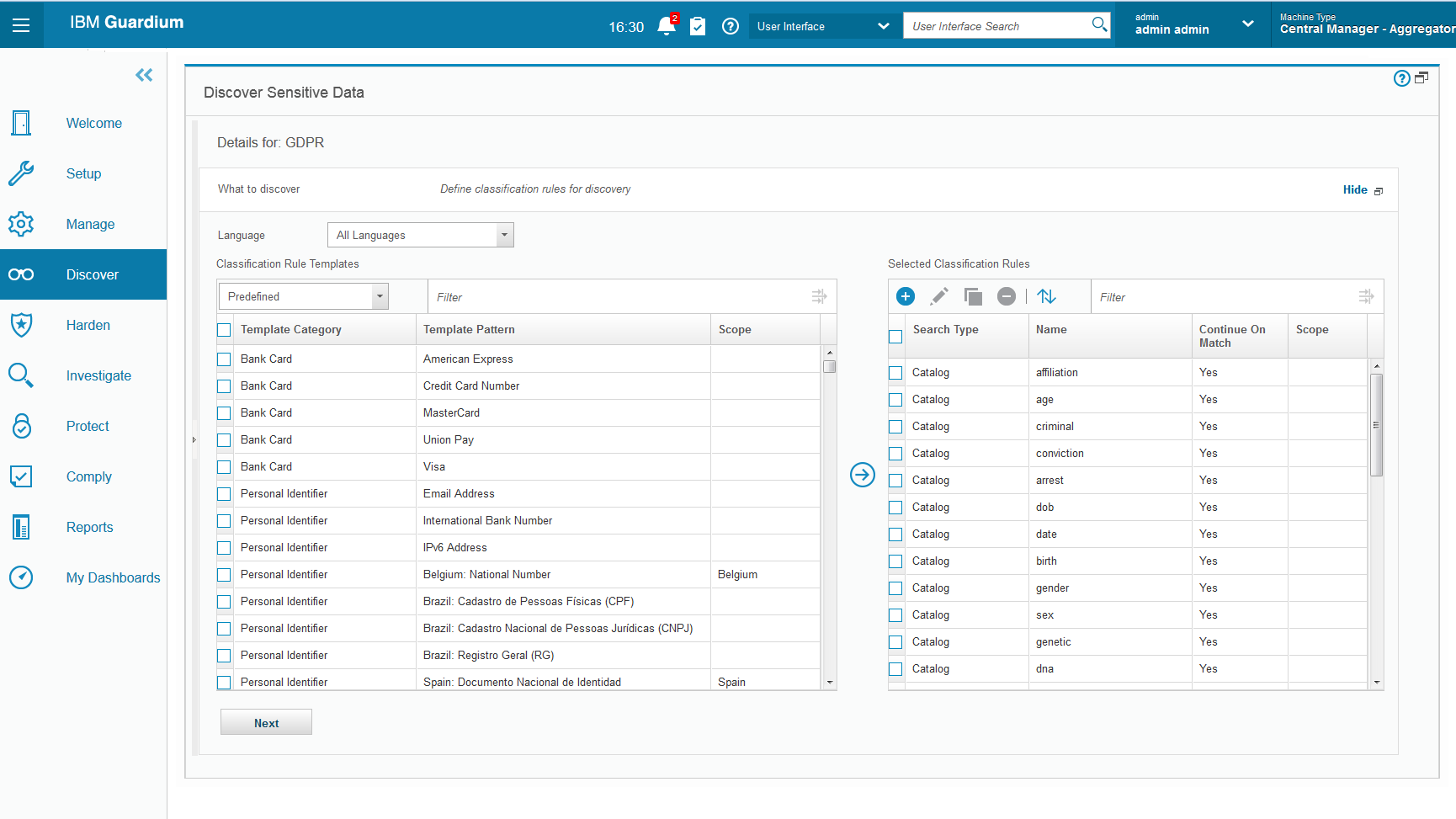 Define classification rules