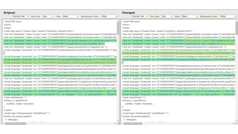Application Screen Logs - Comparison Original vs Changed