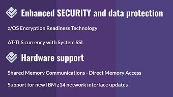 Enhanced security, data protection and hardware support (V2R3)