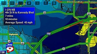 Display the average speed time on your traffic forecast.