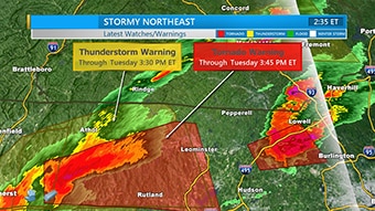Automatic watch/warning query using Max Storm.
