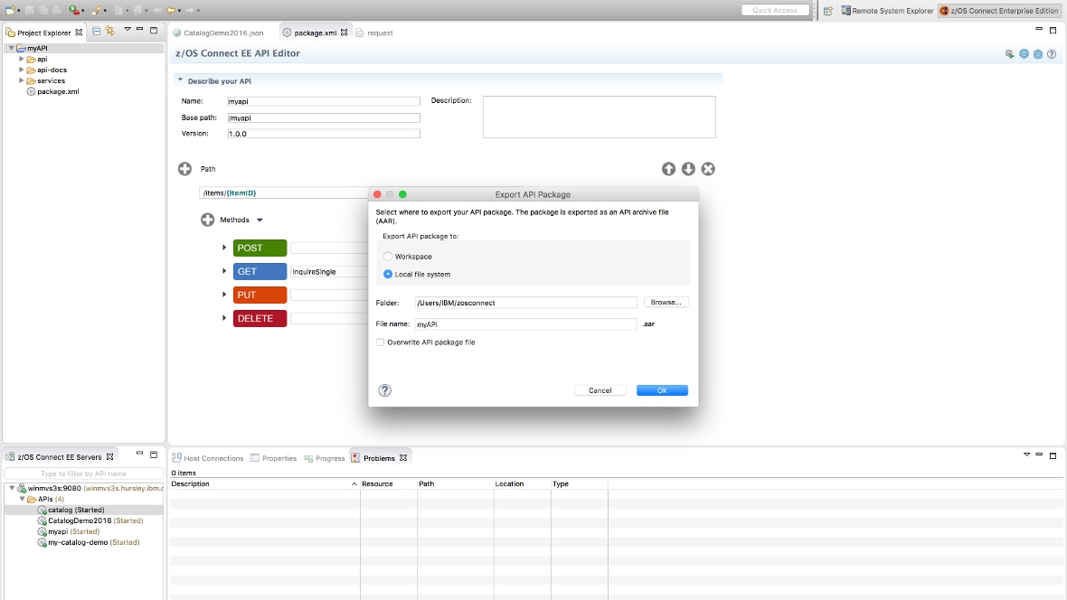 Einbindung von APIs als einzelnes Artefakt