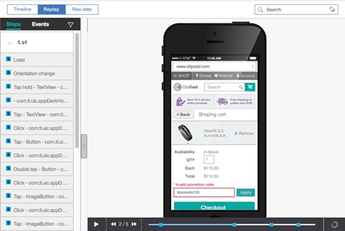 查看每个会话中的所有互动,以了解用户行为