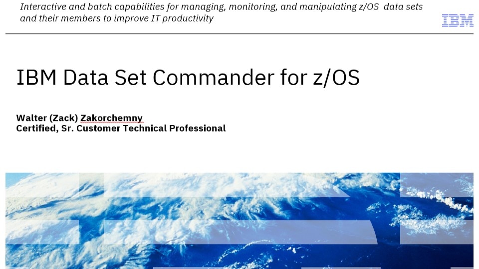 IBM Data Set Commander for z/OS