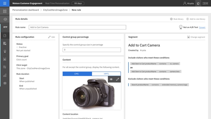 Create custom rules to deliver the right content to the right customer