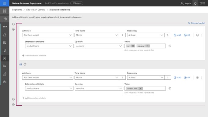 Add conditions to deliver the right content to specific audiences