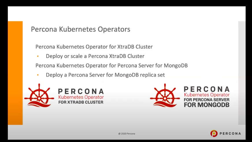 Kubernetes Operator for Percona Server for MongoDB and for Percona Server for XtraDB Cluster