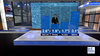 Max Reality leveraging augmented reality to display rainfall totals.