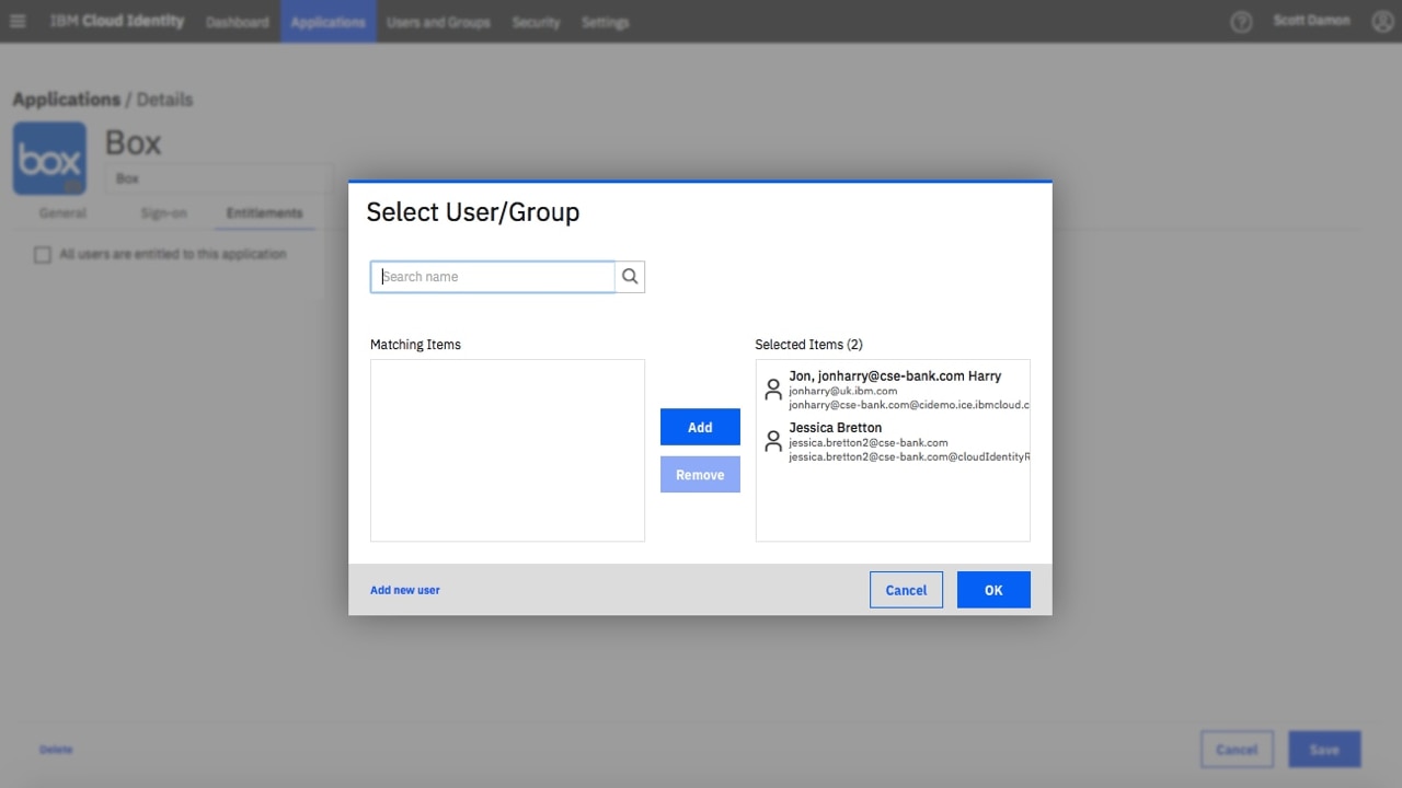 Delegate application ownership