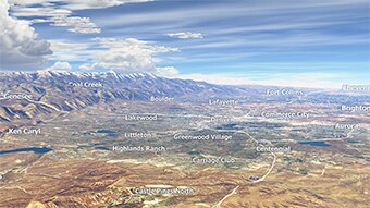 Display of the Colorado Rockies using Max Sky.
