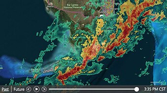 Radar web widget using Max Web.