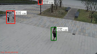 Monitor distances between people