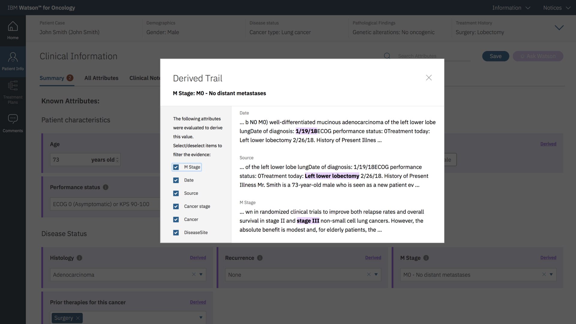 查看从临床记录中得出的特征
